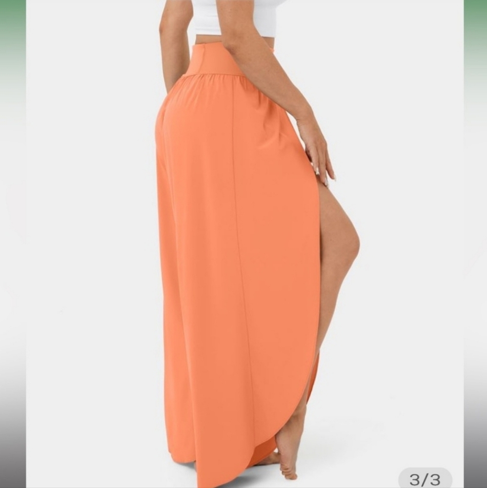 NWT Halara Breezeful High Waisted Back Waistband Palazzo Flowy Pants Size Large - Picture 2 of 6